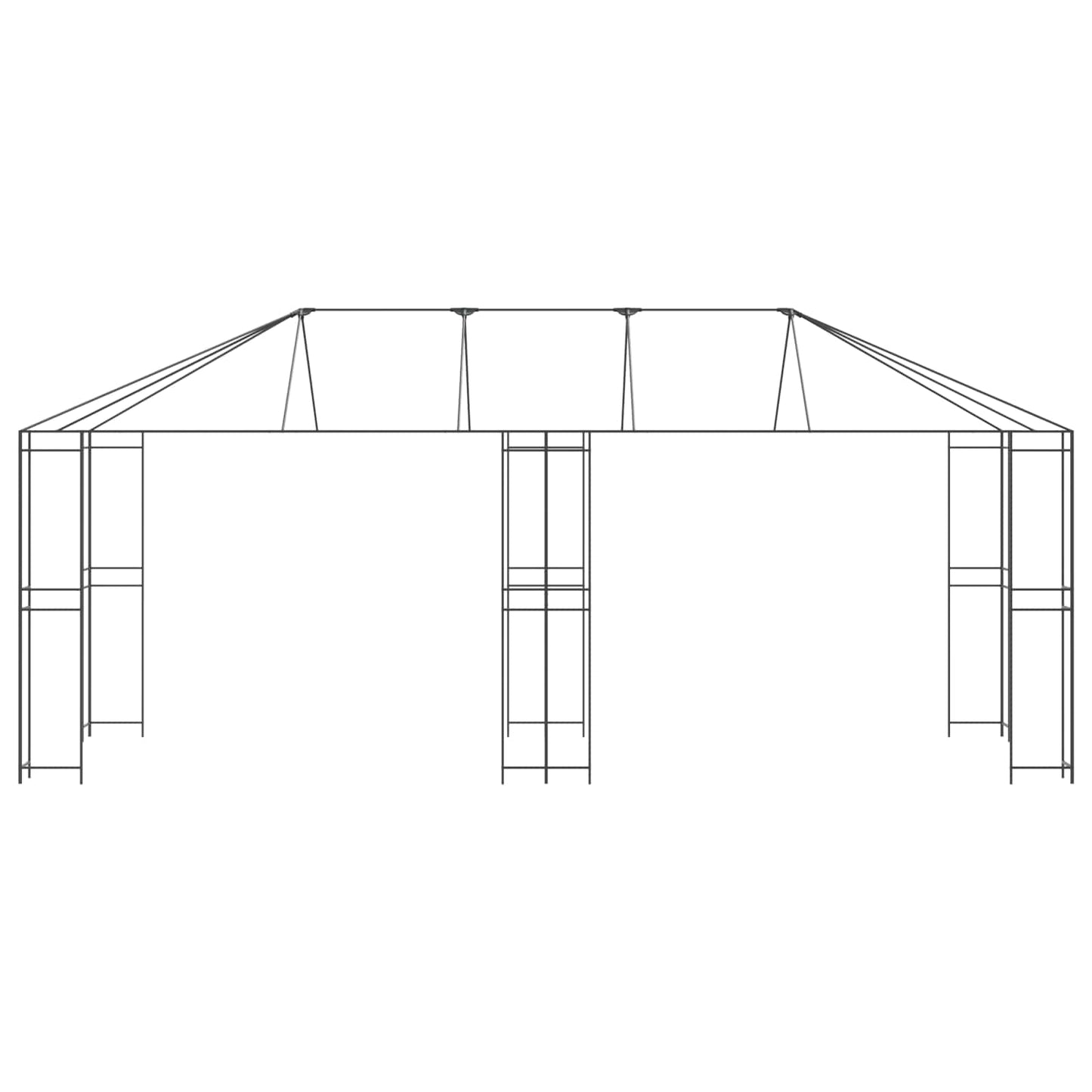 Gazebo ramme uden gazebo stof 6 x 3 m Sort Stål