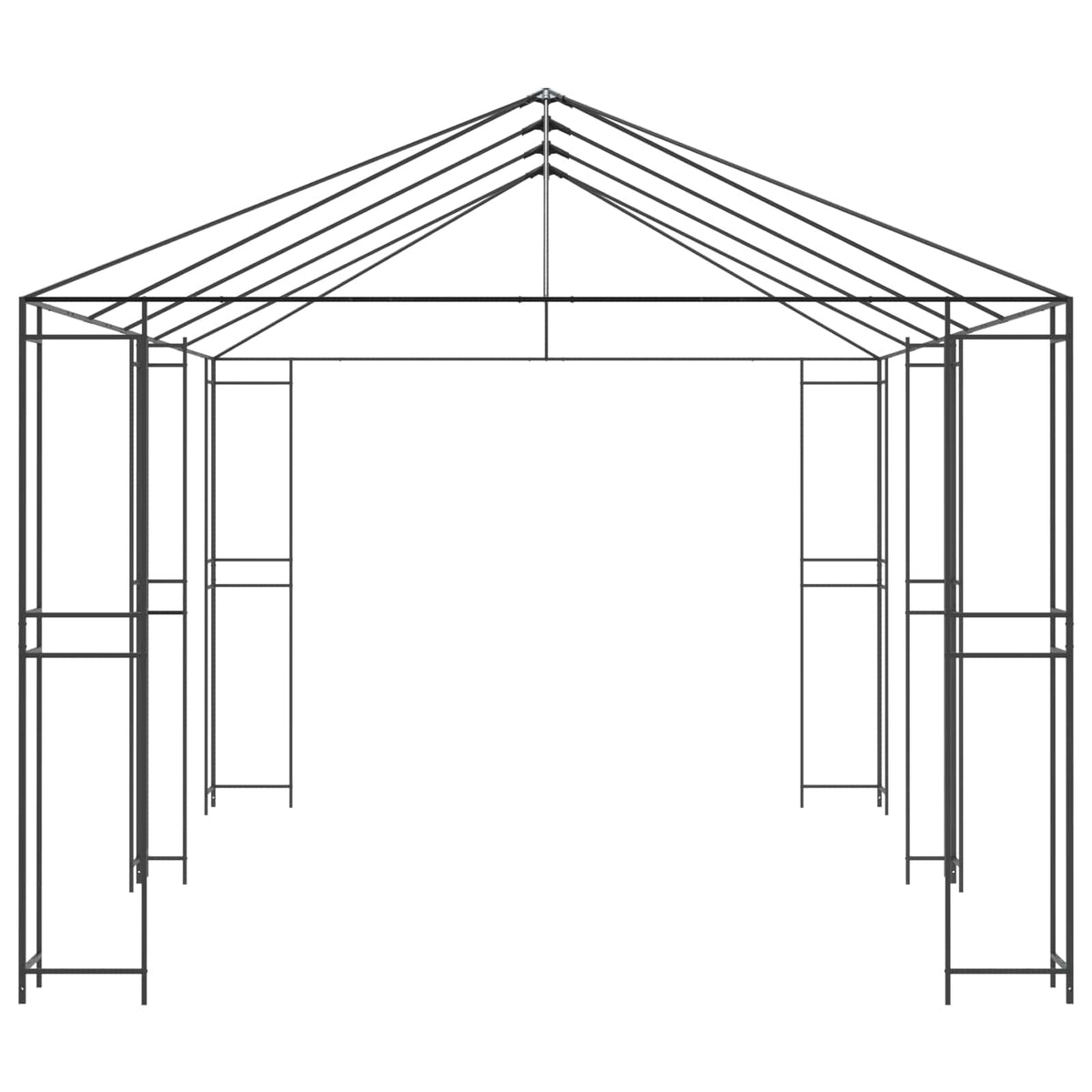 Gazebo ramme uden gazebo stof 6 x 3 m Sort Stål