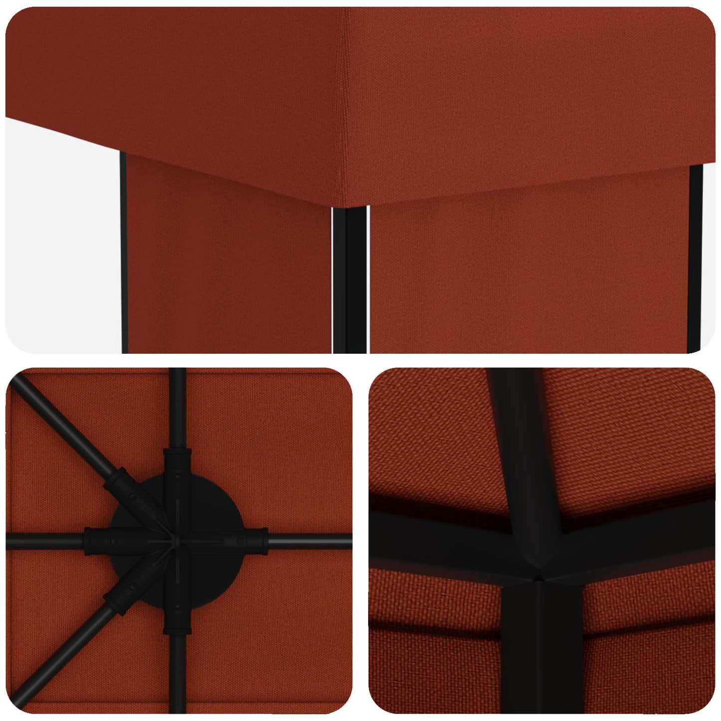 Have Gazebo 6 x 3 m Terrakotta Polyester og Stål 190 gsm