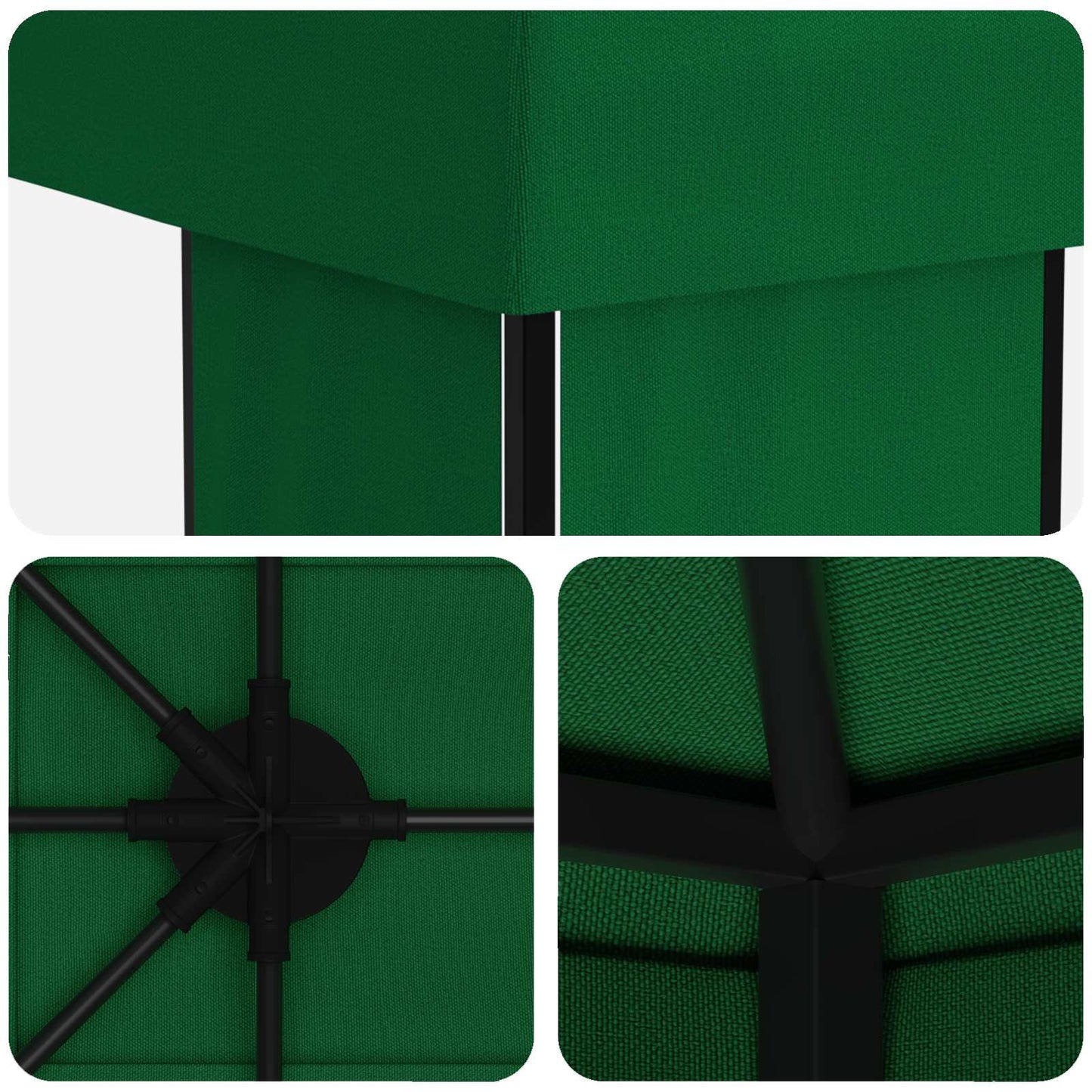 Have Gazebo 6 x 3 m Grøn Polyester og Stål 190 gsm