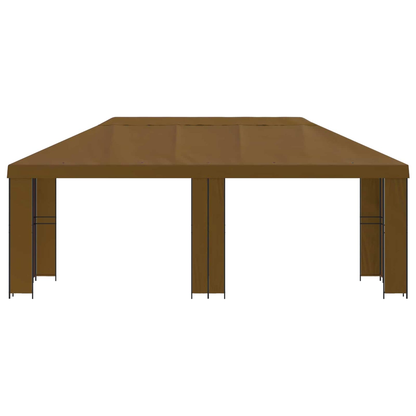 Have Gazebo 6 x 3 m Gråbrun Polyester og Stål 190 gsm