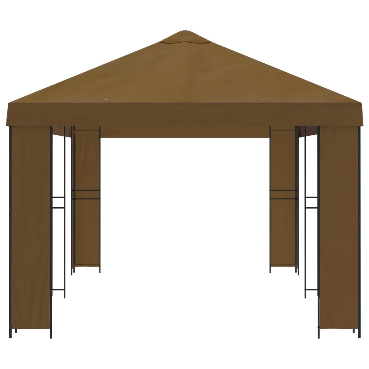 Have Gazebo 6 x 3 m Gråbrun Polyester og Stål 190 gsm
