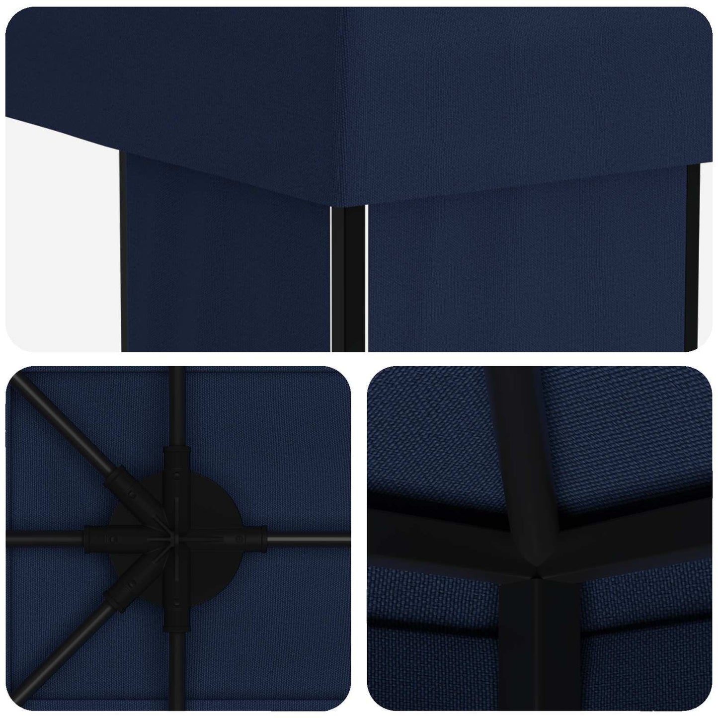 Have Gazebo 6 x 3 m Blå Polyester og Stål 190 gsm