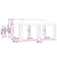 Have Gazebo 6 x 3 m Sort Polyester og Stål 190 gsm