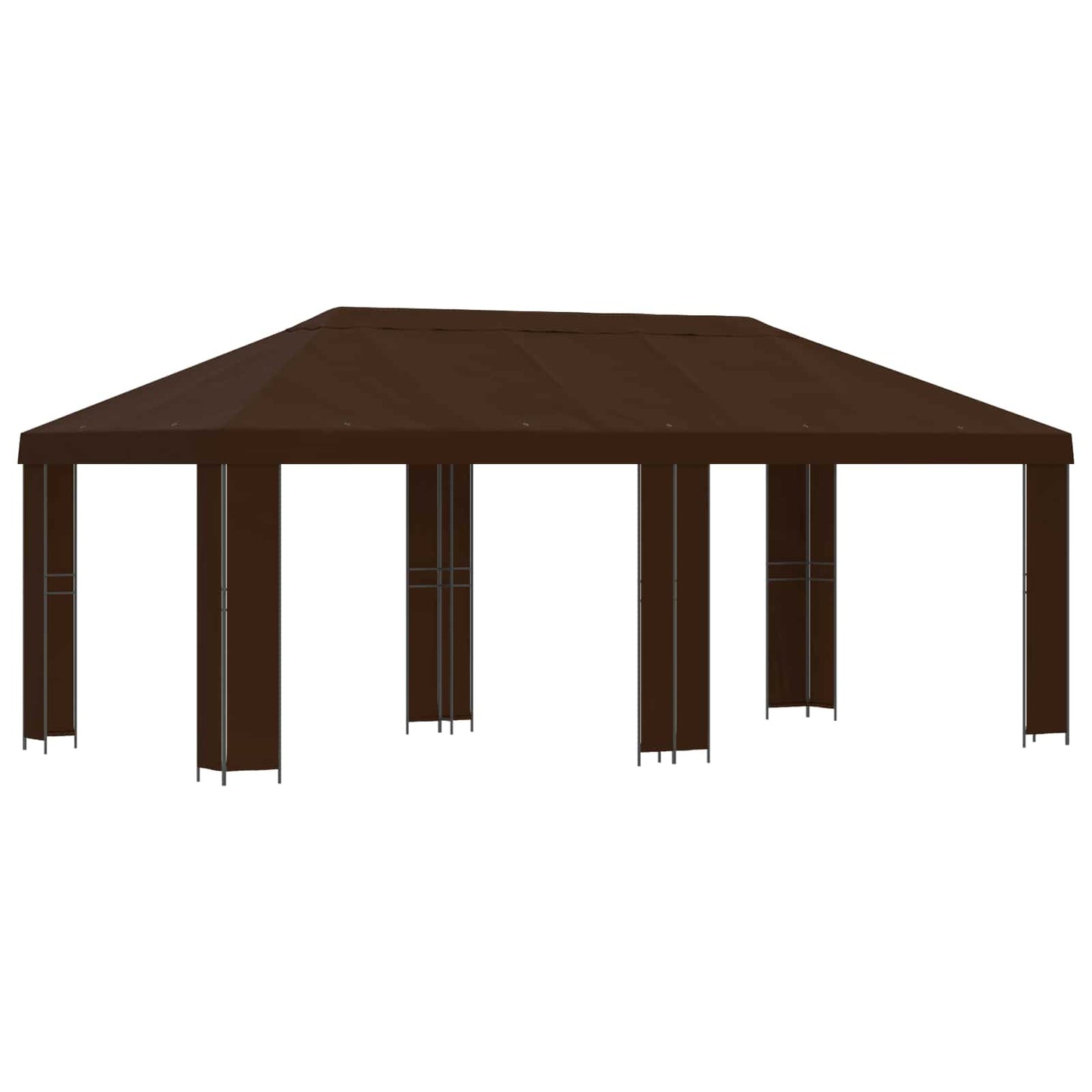 Have Gazebo 6 x 3 m Brun Polyester og Stål 190 gsm