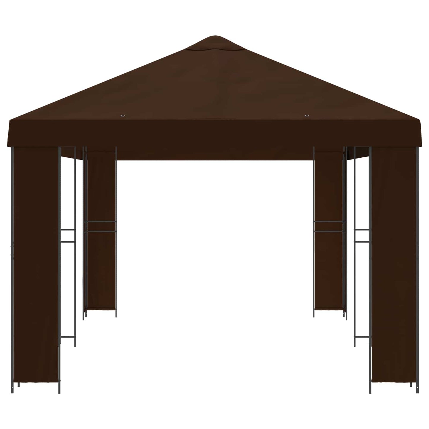 Have Gazebo 6 x 3 m Brun Polyester og Stål 190 gsm