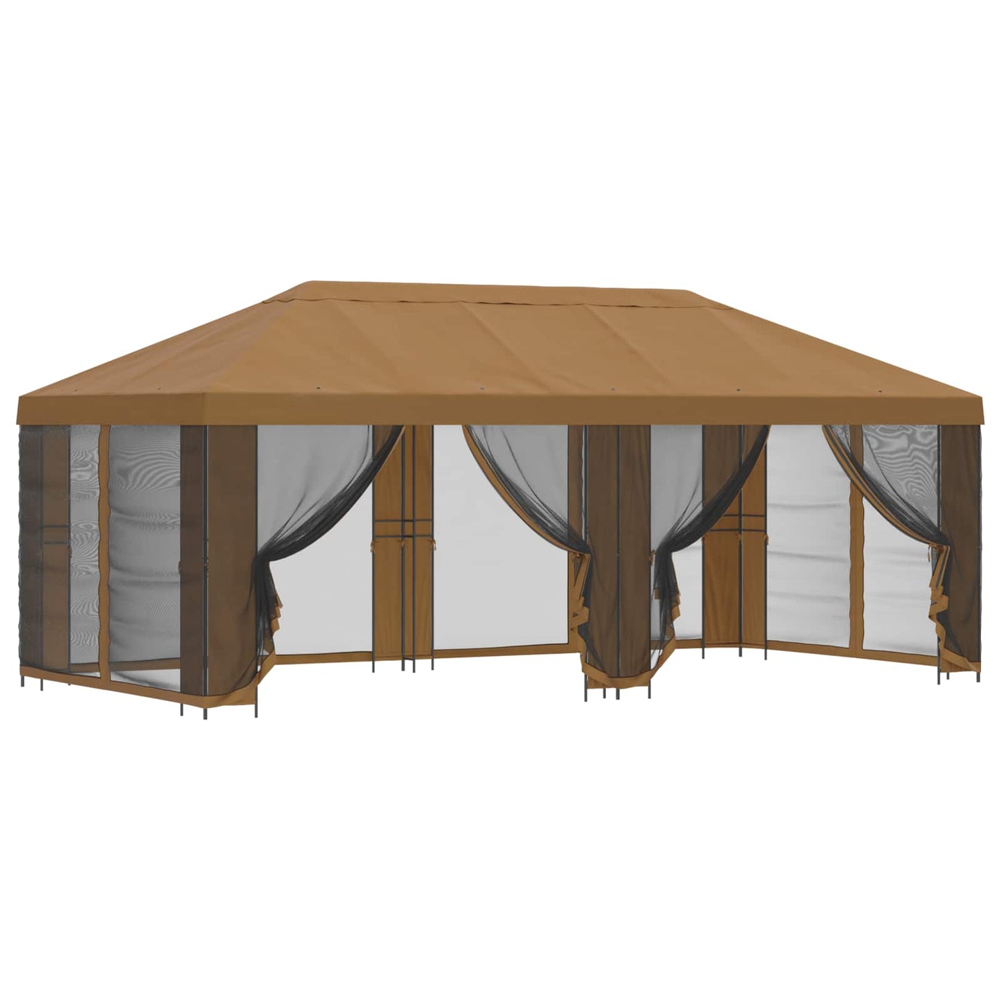 Havelæger med sidevægge 6 x 3 m Beige Polyester og Stål 190 gsm