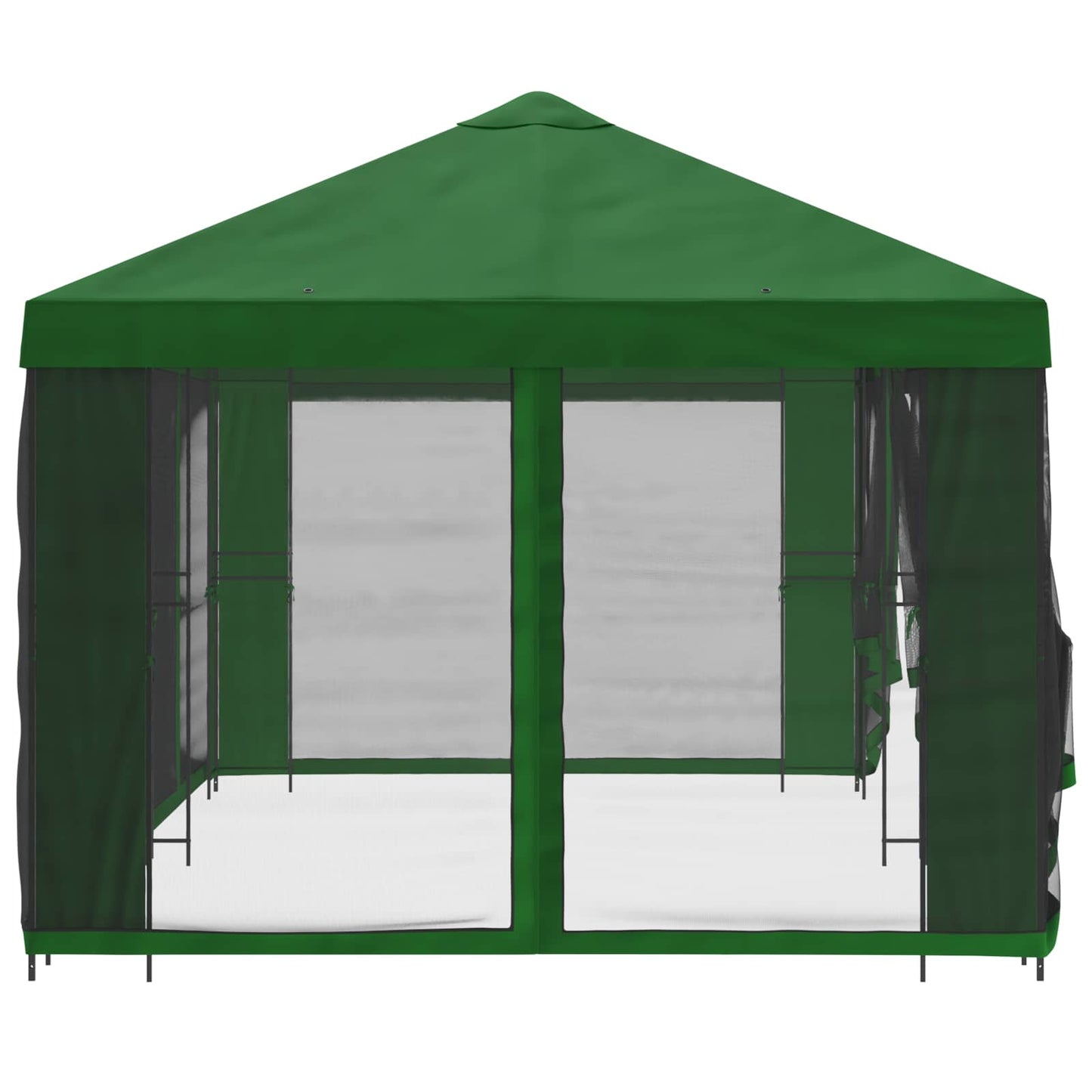 Havelæger med sidevægge 6 x 3 m Grøn Polyester og Stål 190 gsm