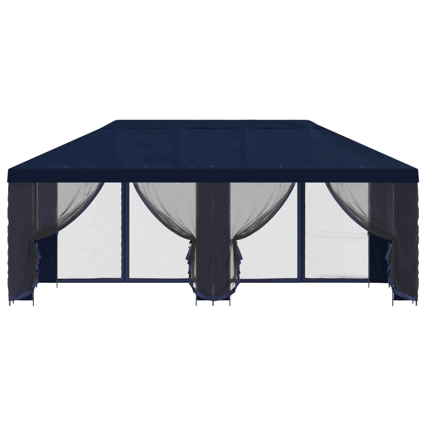 Havelæger med sidevægge 6 x 3 m Blå Polyester og Stål 190 gsm