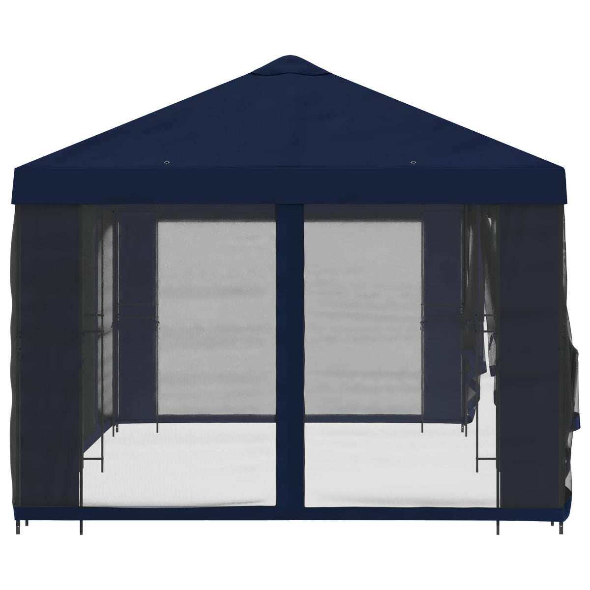Havelæger med sidevægge 6 x 3 m Blå Polyester og Stål 190 gsm