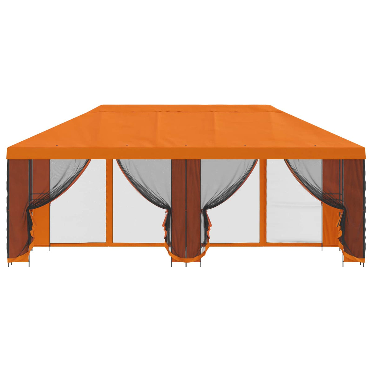 Havelæger med sidevægge 6 x 3 m Orange Polyester og Stål