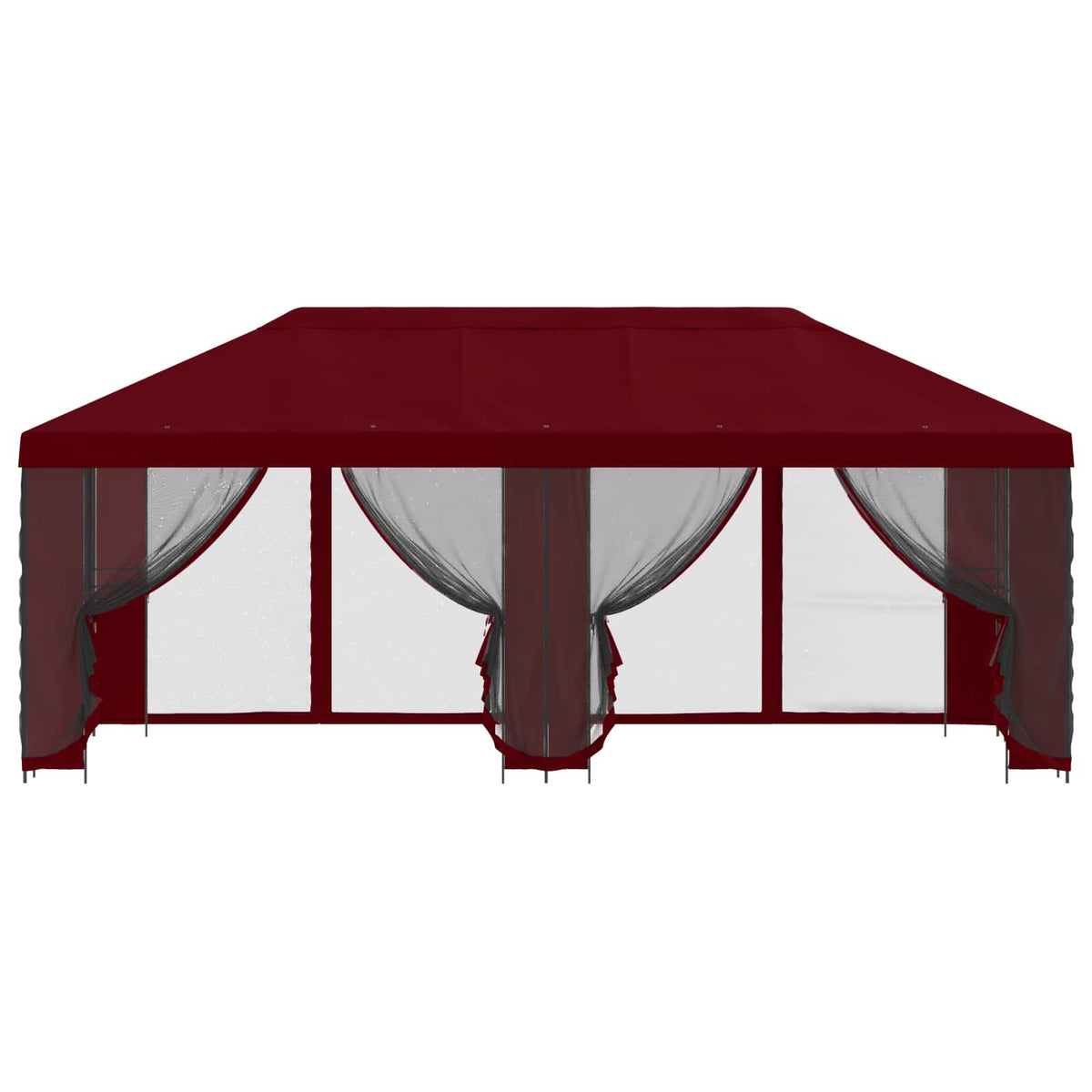 Havelæger med sidevægge 6 x 3 m Bordeaux Polyester og Stål