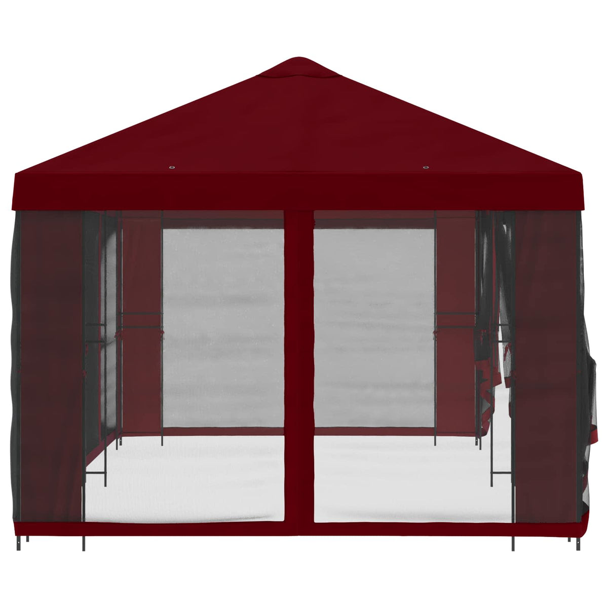 Havelæger med sidevægge 6 x 3 m Bordeaux Polyester og Stål