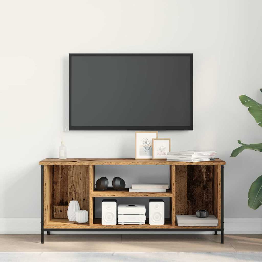 TV-skab 102 x 35 x 45 cm Gammelt træ Konstrueret træ