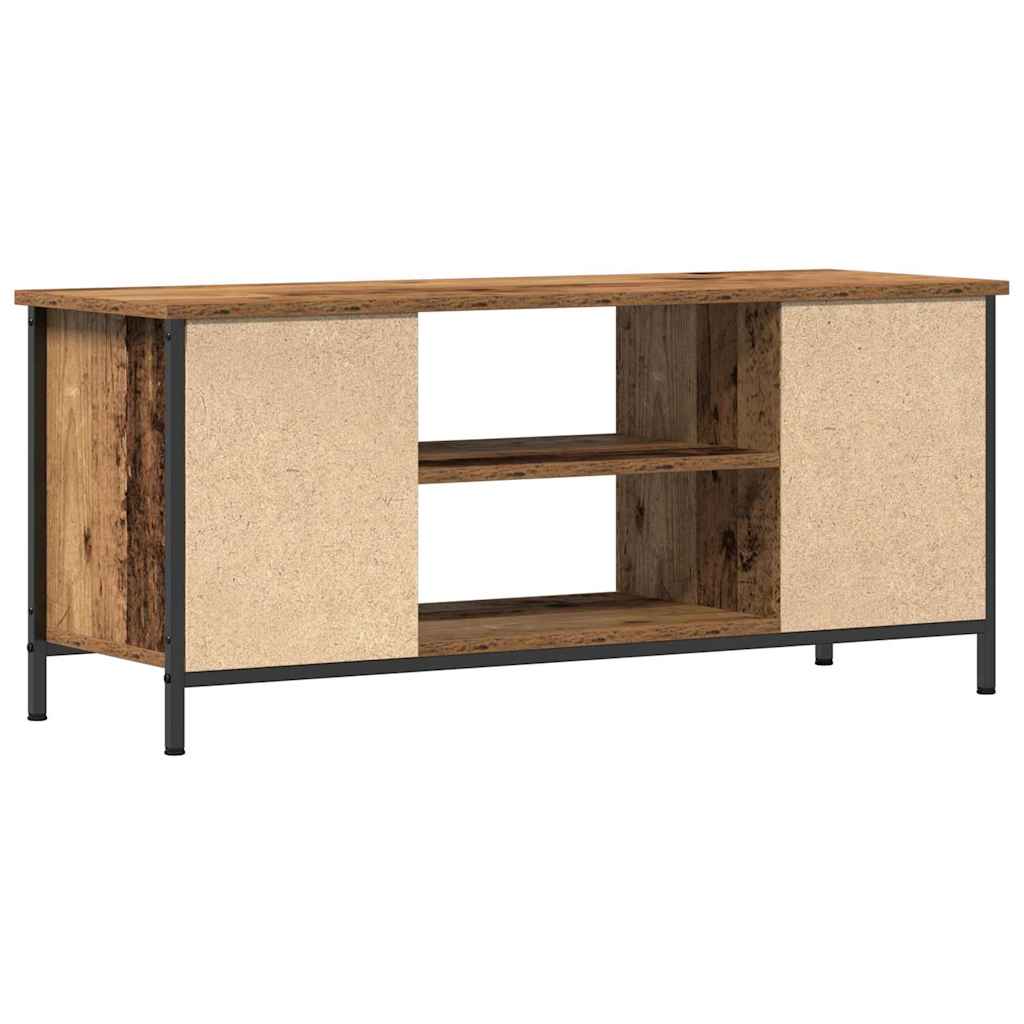 TV-skab 102 x 35 x 45 cm Gammelt træ Konstrueret træ