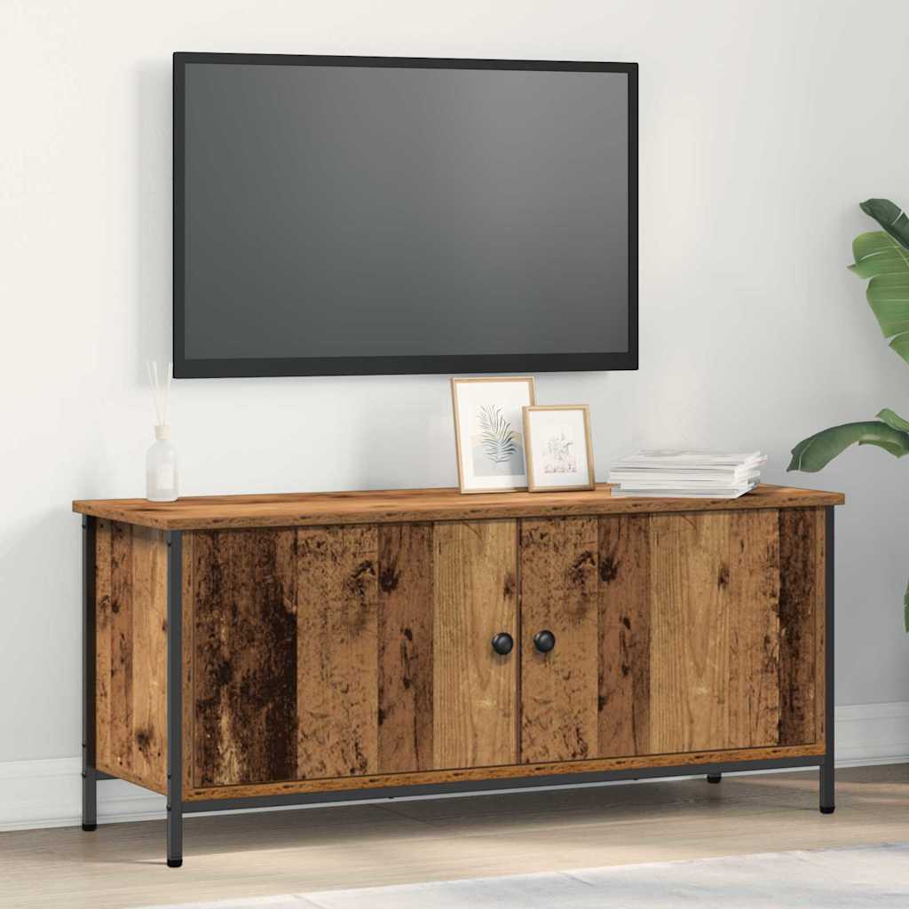 TV-skab 100 x 35 x 45 cm Gammelt træ Konstrueret træ