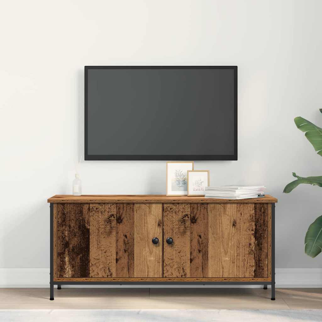 TV-skab 100 x 35 x 45 cm Gammelt træ Konstrueret træ