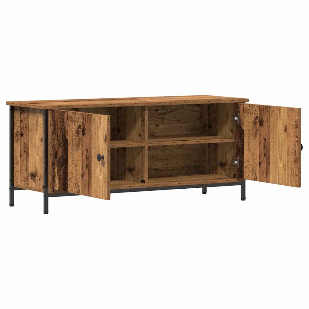 TV-skab 100 x 35 x 45 cm Gammelt træ Konstrueret træ