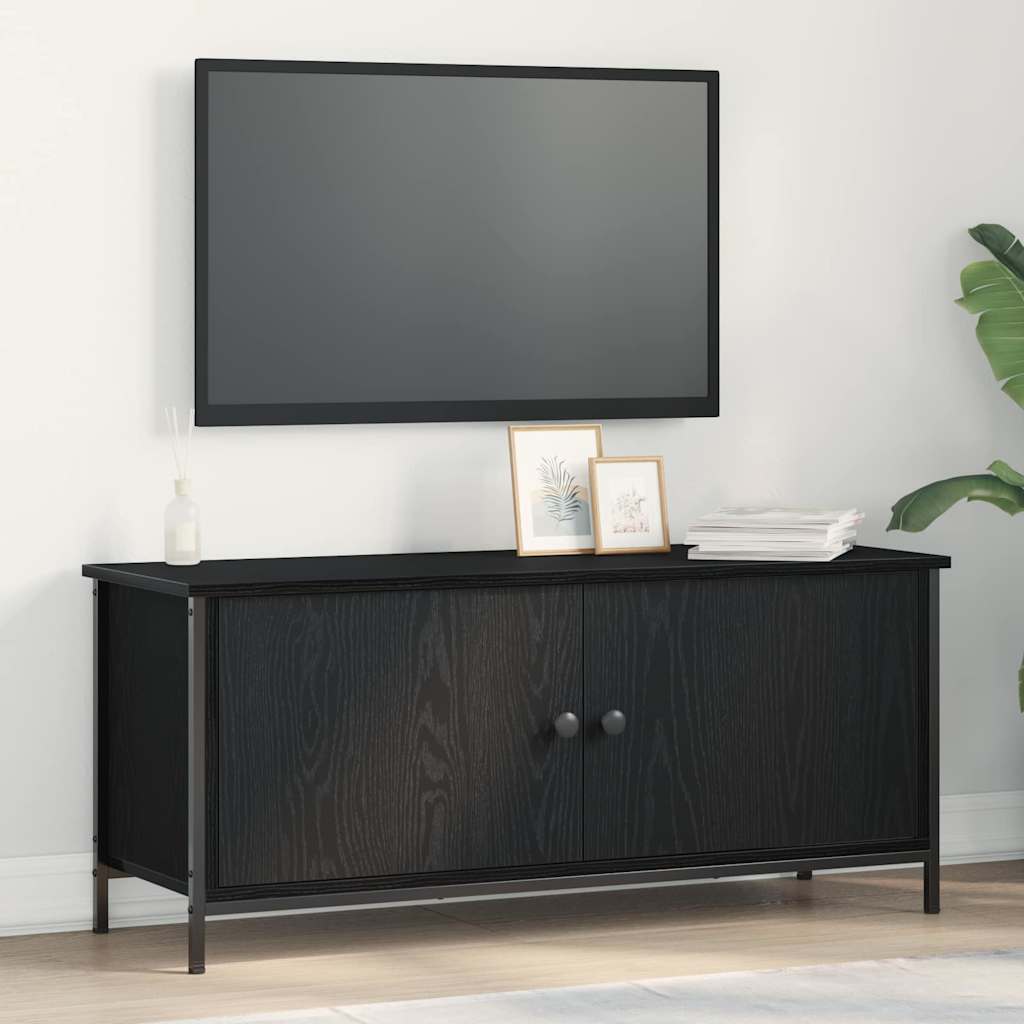 TV-skab 100 x 35 x 45 cm Sort eg Konstrueret træ