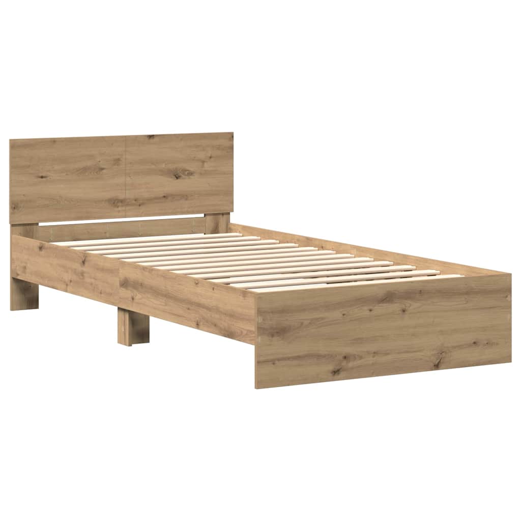 Sengestel med hovedgærde Artisan-eg 203 x 104 x 70 cm