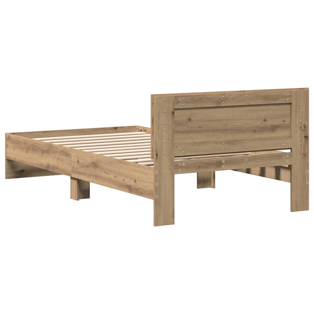 Sengestel med hovedgærde Artisan-eg 203 x 104 x 70 cm