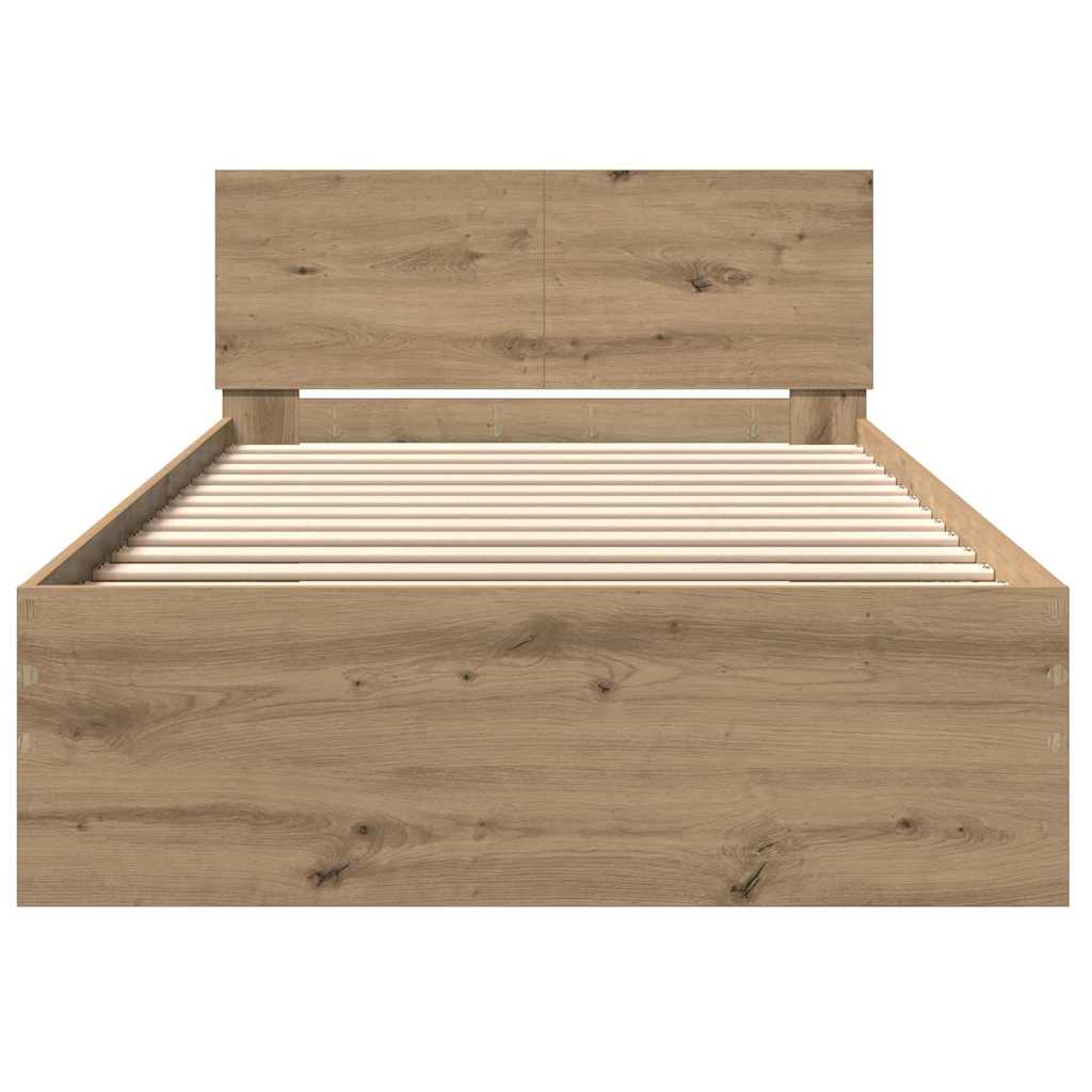 Sengestel med hovedgærde Artisan-eg 203 x 104 x 70 cm