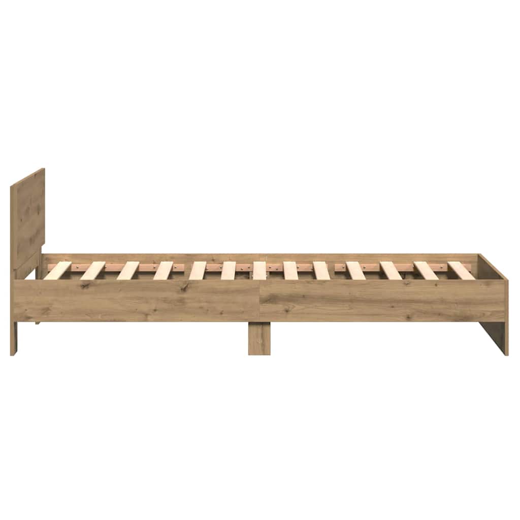 Sengestel med hovedgærde Artisan-eg 203 x 104 x 70 cm