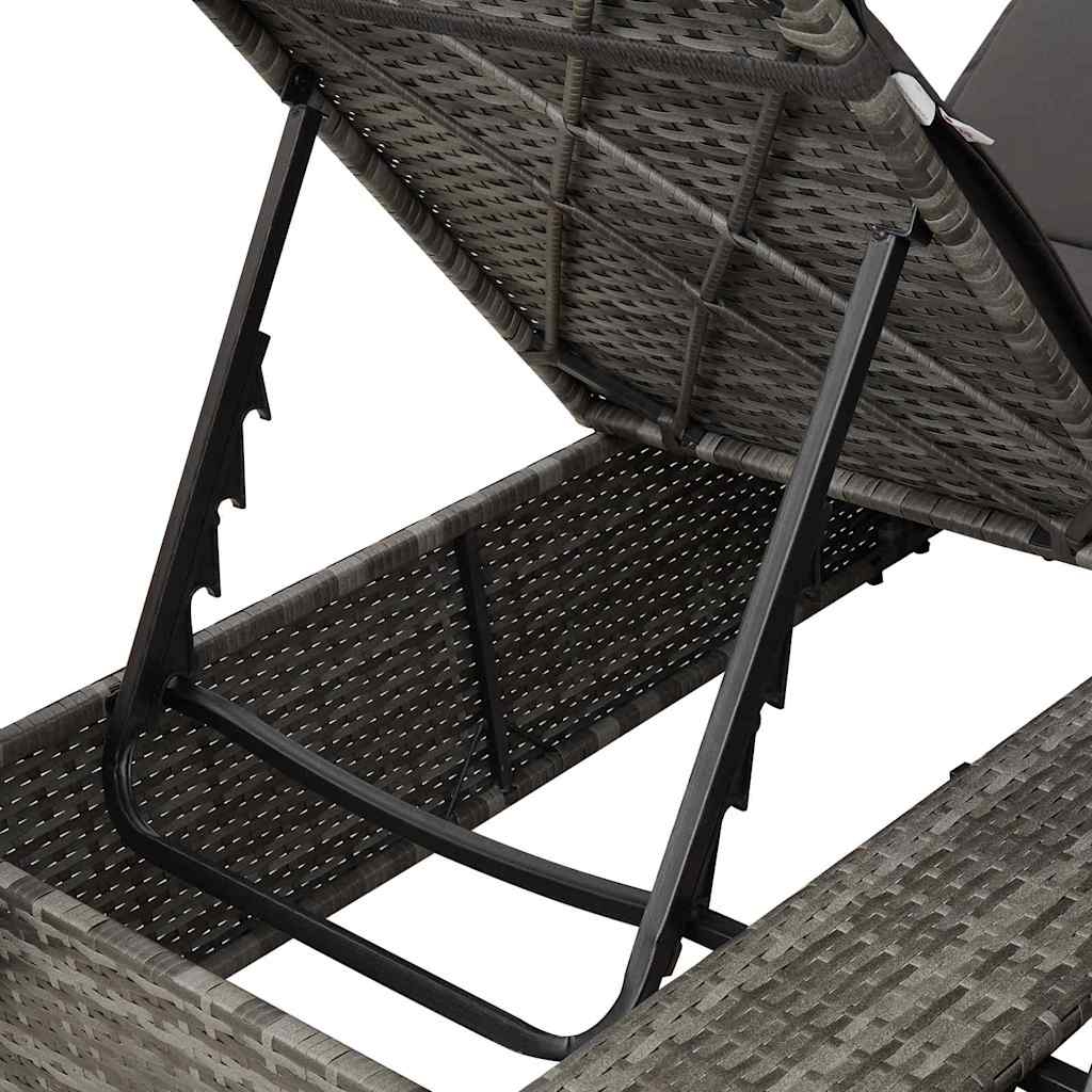Dobbelt solstol Grå polyrattan