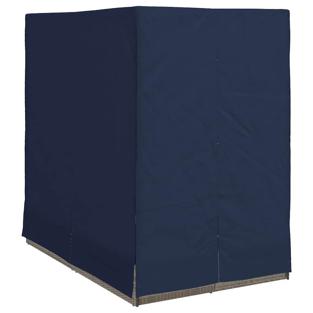 Dobbelt solstol Sort polyrattan