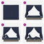 Dobbelt solstol Sort polyrattan