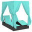 Dobbelt solstol Turkis polyrattan