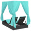 Dobbelt solstol Turkis polyrattan