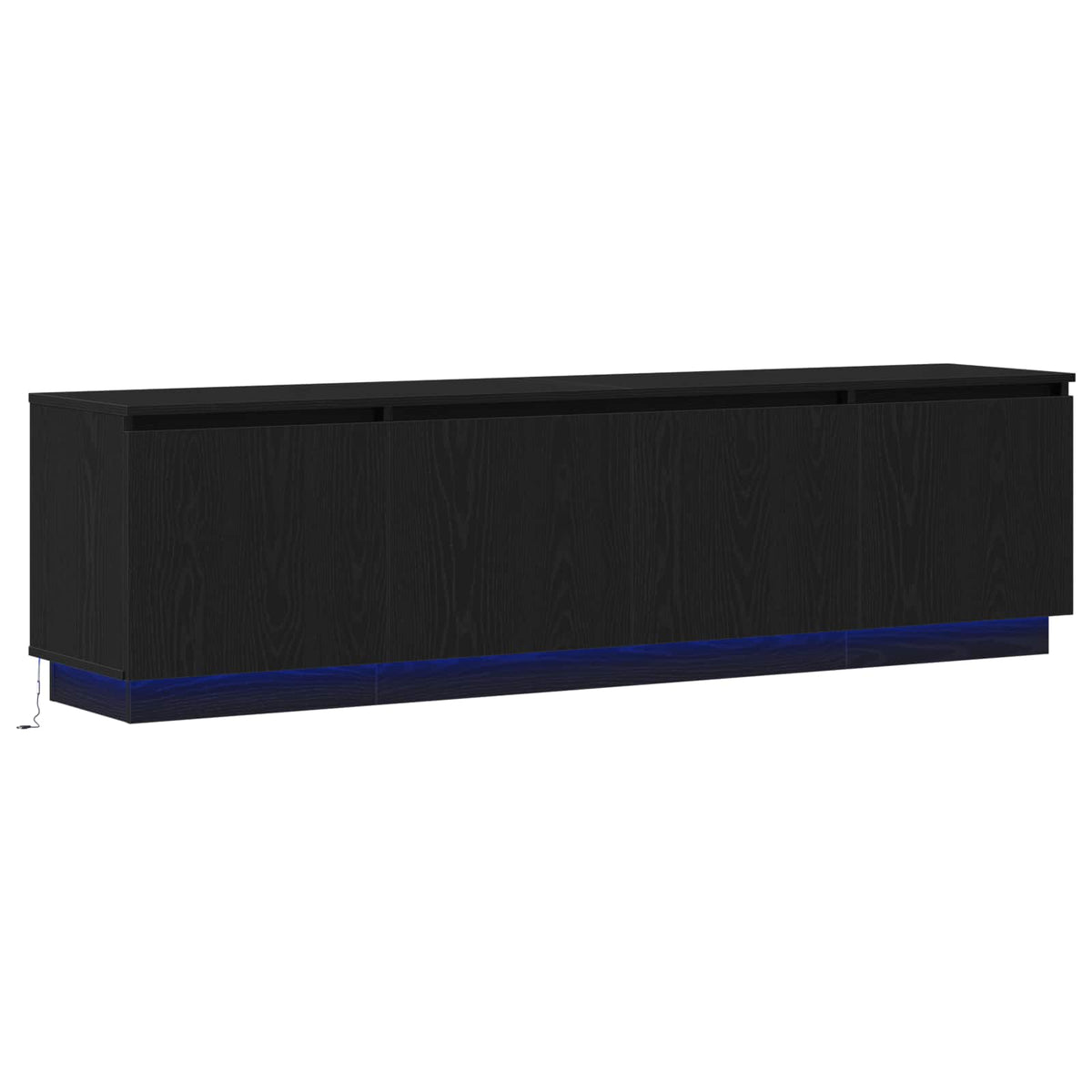 TV-skab 180 x 38 x 49 cm Sort eg Konstrueret træ
