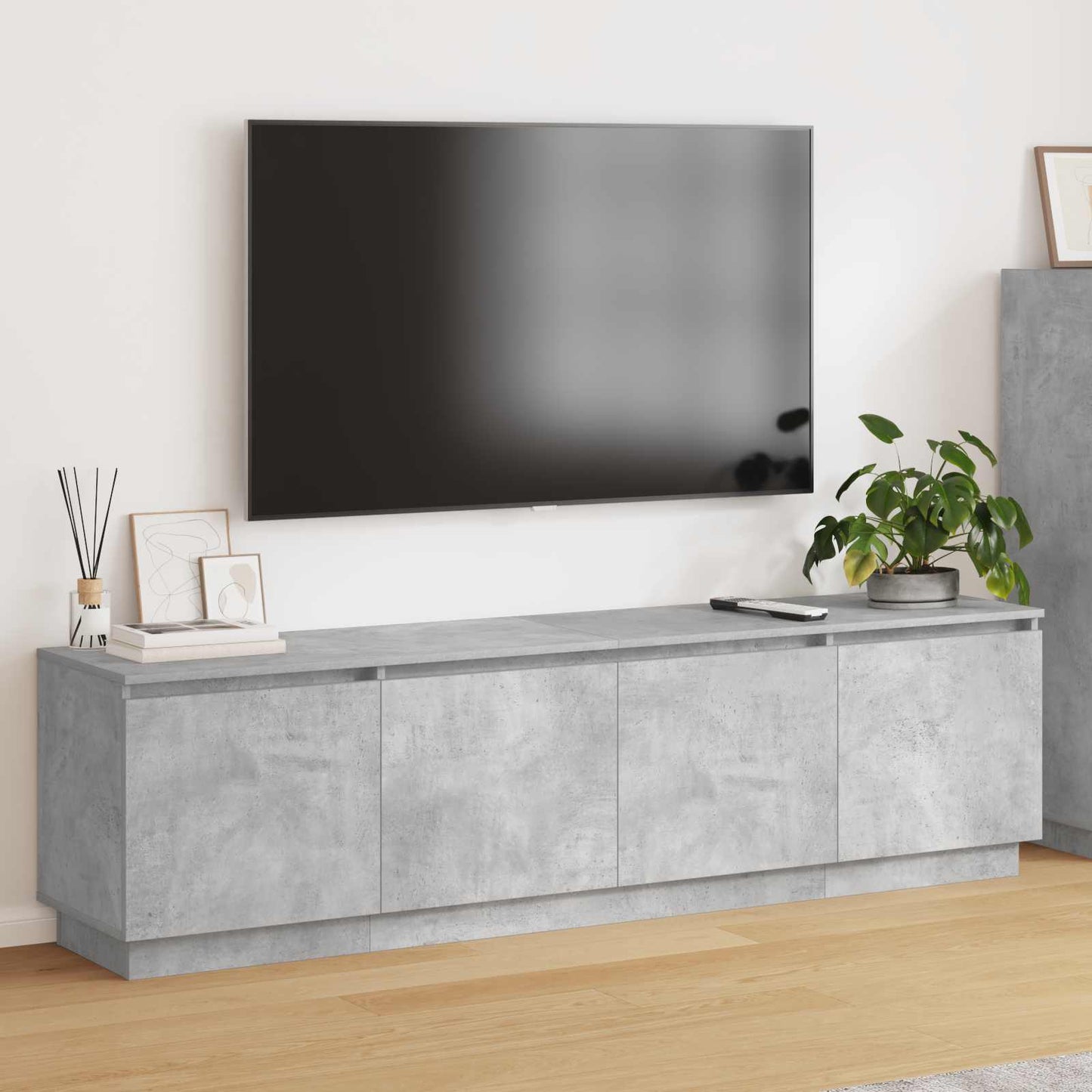 TV-skab 180 x 38 x 49 cm Beton Grå Konstrueret træ