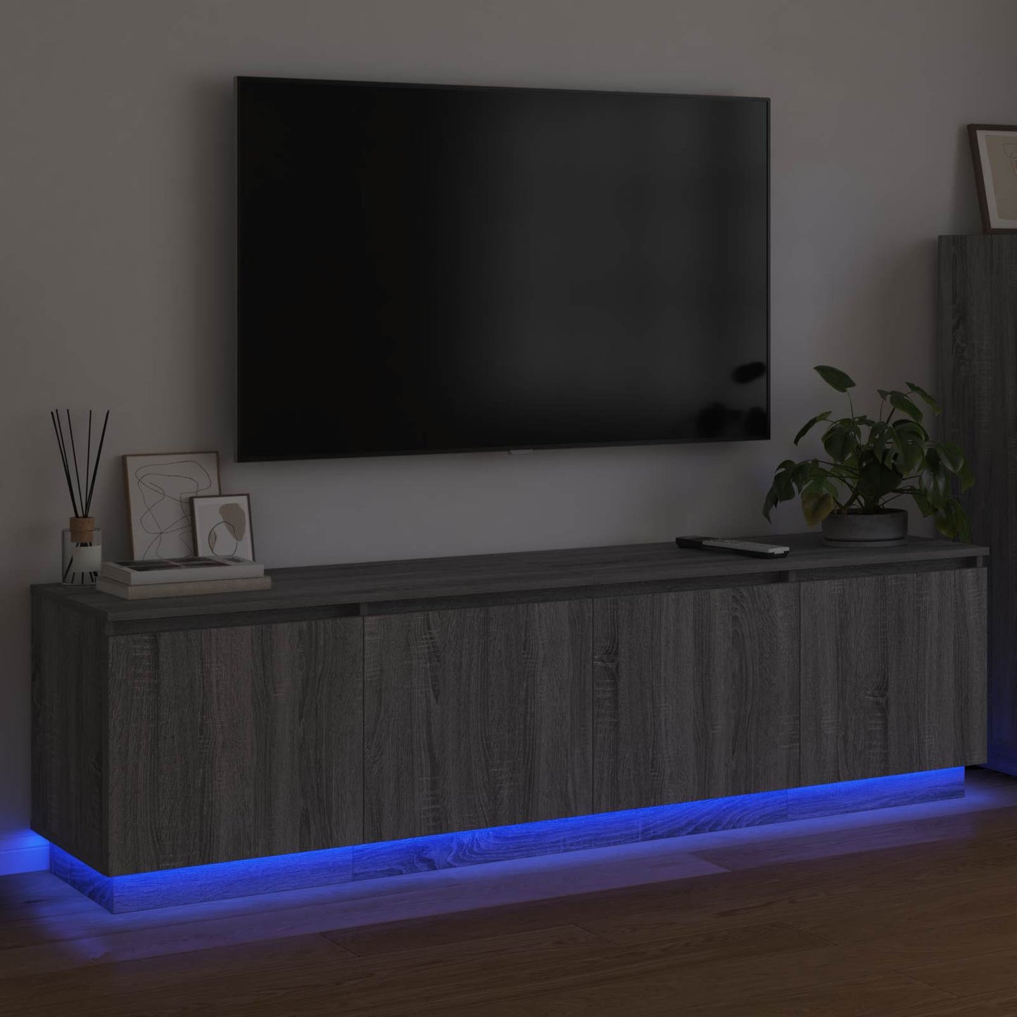 TV-skab 180 x 38 x 49 cm Grå Sonoma Konstrueret træ