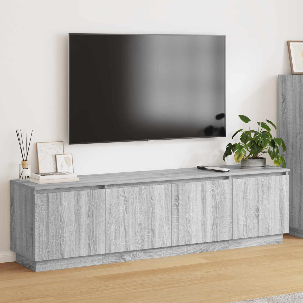TV-skab 180 x 38 x 49 cm Grå Sonoma Konstrueret træ