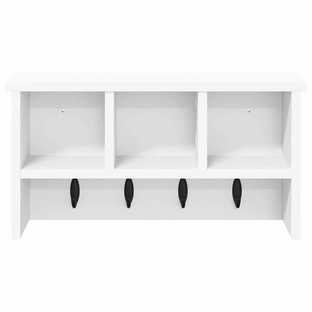 Vægmonteret Jakkeholder Vægmonteret Hvid 50 x 16 x 26 cm