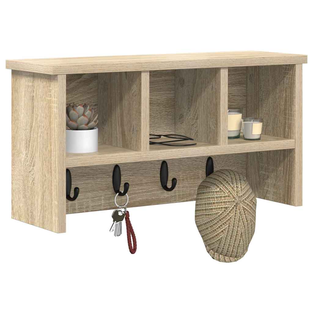 Vægmonteret Jakkeholder Vægmonteret Sonoma eg 50 x 16 x 26 cm