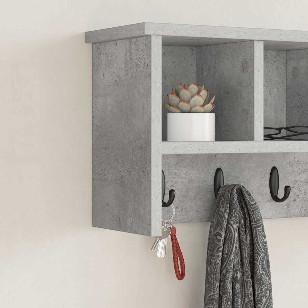 Vægmonteret Jakkeholder Vægmonteret Beton Grå 50 x 16 x 26 cm