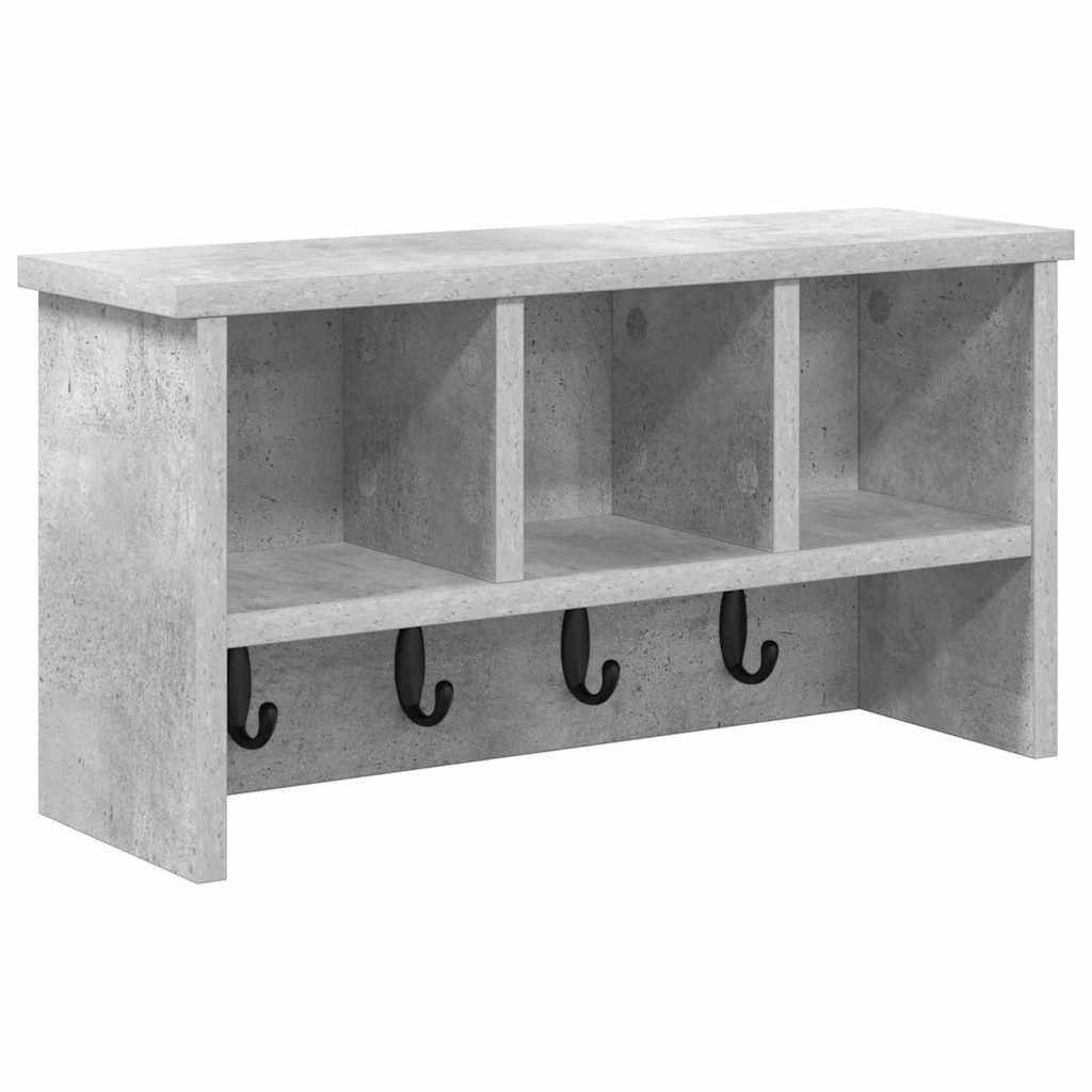 Vægmonteret Jakkeholder Vægmonteret Beton Grå 50 x 16 x 26 cm