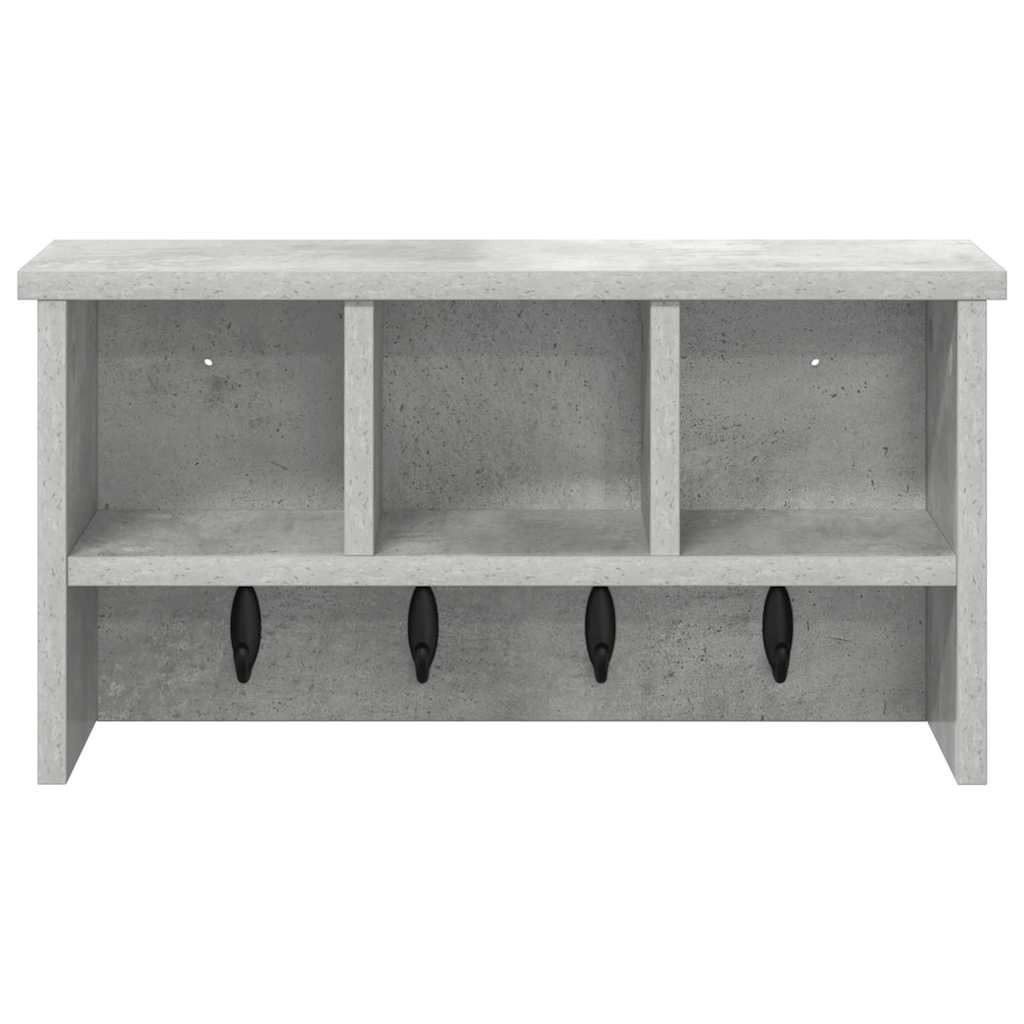 Vægmonteret Jakkeholder Vægmonteret Beton Grå 50 x 16 x 26 cm