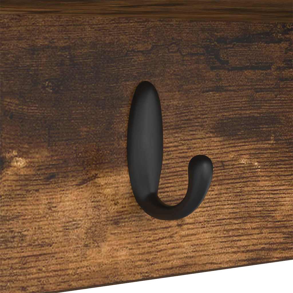 Vægmonteret Jakkeholder Vægmonteret Røget eg 50 x 16 x 26 cm