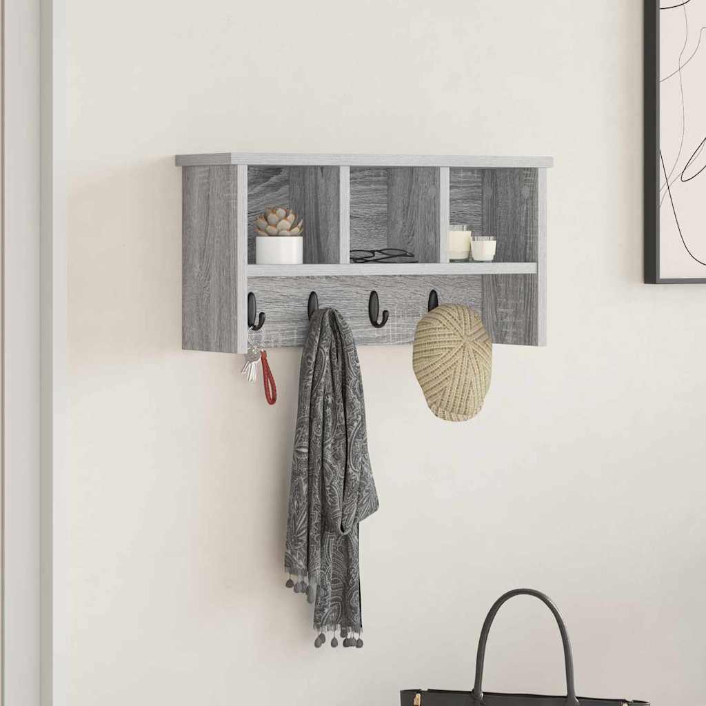 Vægmonteret Jakkeholder Vægmonteret Grå Sonoma 50 x 16 x 26 cm
