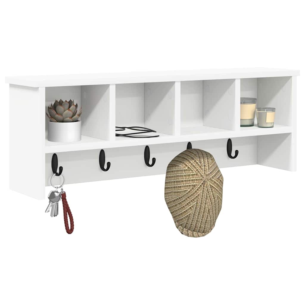 Vægmonteret Jakkeholder Vægmonteret Hvid 75 x 16 x 26 cm