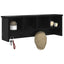 Vægmonteret Jakkeholder Vægmonteret Sort eg 75 x 16 x 26 cm