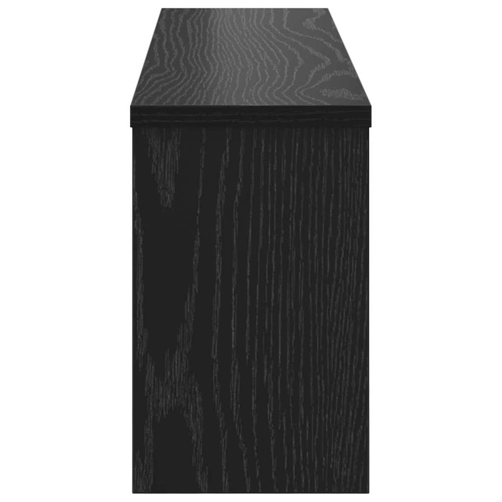 Vægmonteret Jakkeholder Vægmonteret Sort eg 75 x 16 x 26 cm