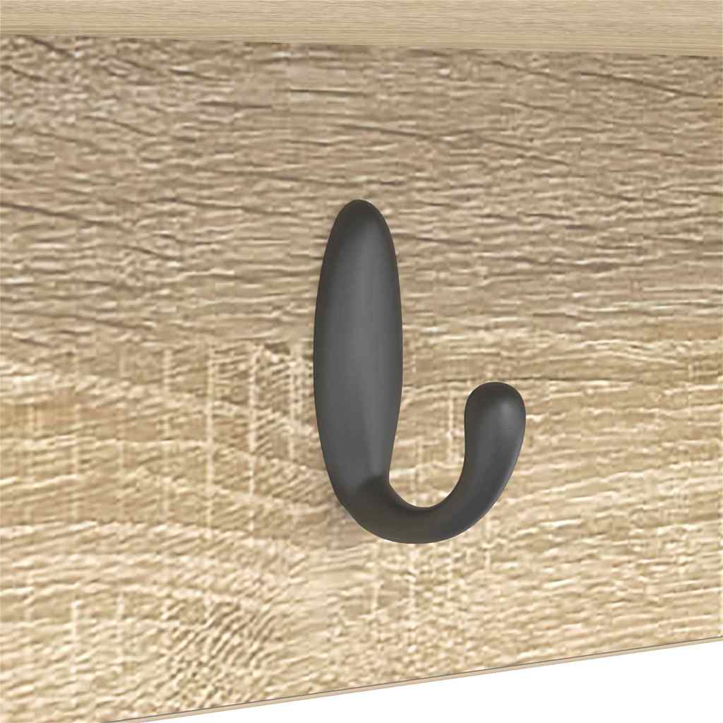 Vægmonteret Jakkeholder Vægmonteret Sonoma eg 75 x 16 x 26 cm