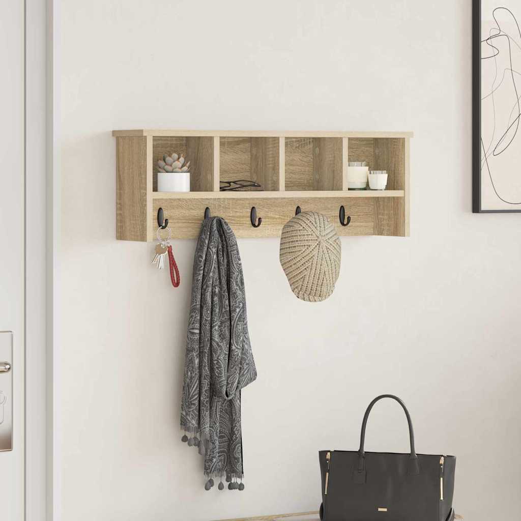 Vægmonteret Jakkeholder Vægmonteret Sonoma eg 75 x 16 x 26 cm