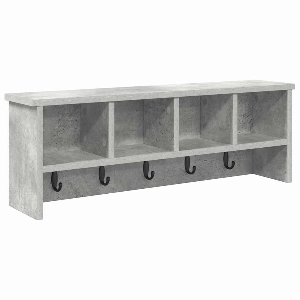 Vægmonteret Jakkeholder Vægmonteret Beton Grå 75 x 16 x 26 cm