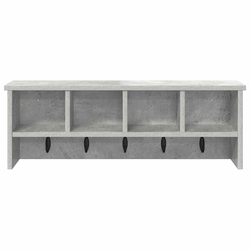 Vægmonteret Jakkeholder Vægmonteret Beton Grå 75 x 16 x 26 cm